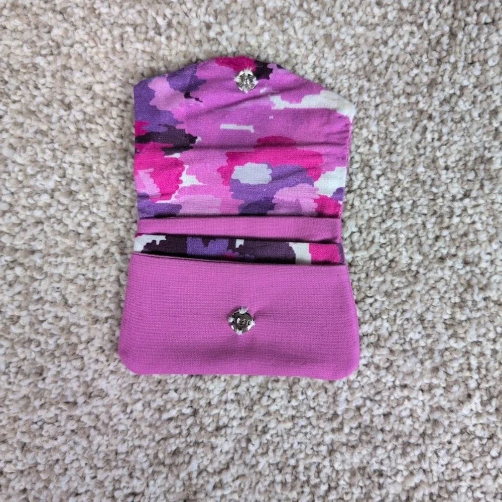 Pocket Wallet Purple Camo Card Holder Small Clutch Mini‎ Wallet Hand Crafted